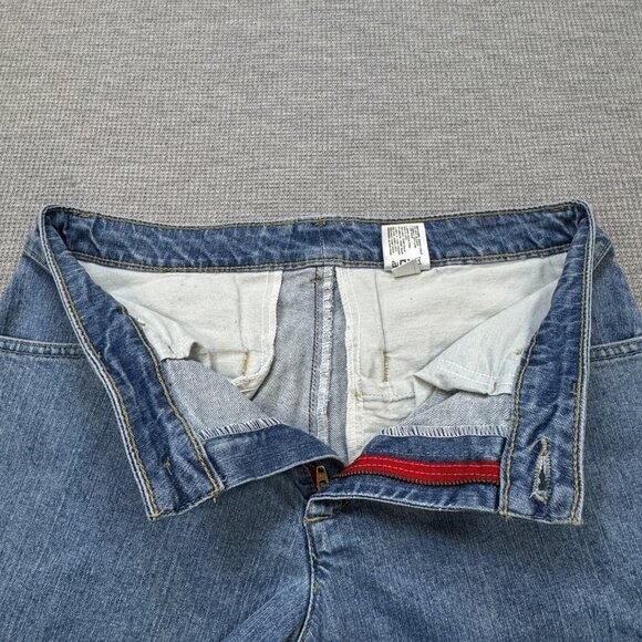 Dickies Womens Blue Denim Bermuda Shorts Mid Rise Flat Front Cotton Blend Size 6 - Picture 6 of 13